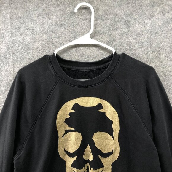 Zadig & Voltaire Black Sweatshirt Womens S Gold Skull Crewneck Pullover - Picture 4 of 9